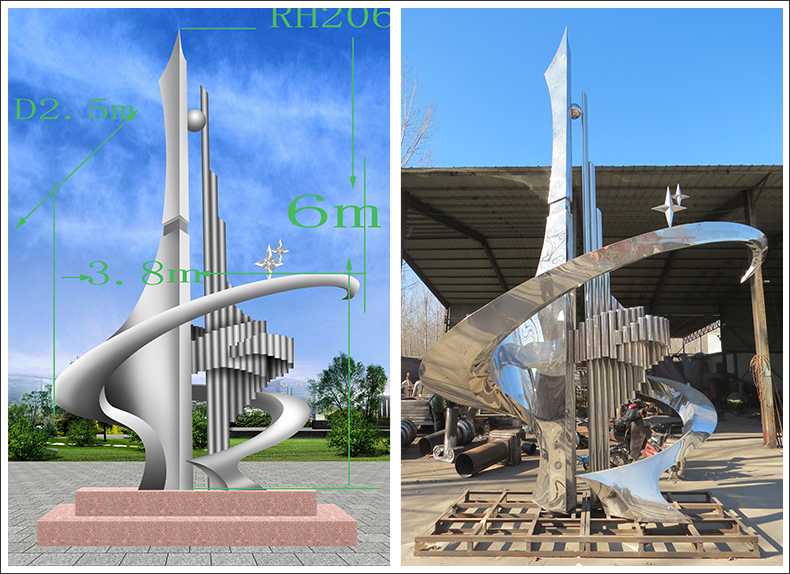 大型不銹鋼雕塑，不銹鋼雕塑廠(chǎng)家，室外大型景觀雕塑