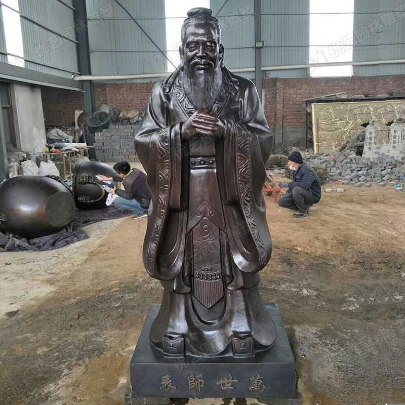銅孔子像 銅孔子像
