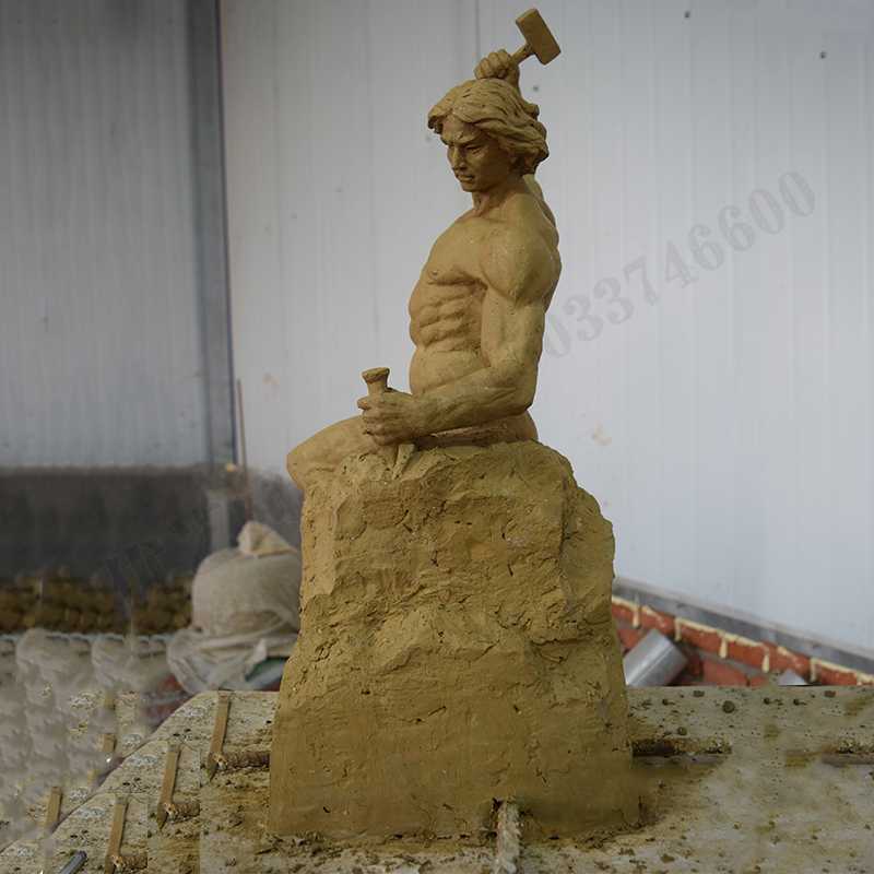 自我雕刻雕塑，自我雕刻擺件，雕刻自我